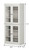 72" Off White Solid Wood Adjustable Six Tier Library Bookcase with Four Doors