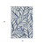 5' X 8' Navy Blue And Beige Floral Washable Area Rug With UV Protection