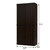 72" Espresso Solid Wood Adjustable Six Tier Library Bookcase with Four Doors
