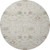 8' Beige Ivory And Taupe Oriental Washable Round Rug With UV Protection