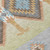8' Gray And Green Round Southwestern Washable Indoor Outdoor Area Rug
