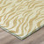 8' Gold And Wheat Round Animal Print Washable Indoor Outdoor Area Rug