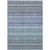 5' X 8' Denim Blue And Sky Blue Striped Washable Indoor Outdoor Area Rug