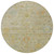 8' Khaki And Beige Round Floral Washable Indoor Outdoor Area Rug