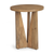 22" Natural Distressed Solid Wood Round End Table