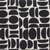 49" White and Black Fabric and Solid Wood Upholstered Bench