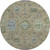 8' Brown And Lavender Oriental Washable Round Rug With UV Protection