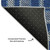 3' X 5' Navy Blue And Ivory Plaid Washable Area Rug With UV Protection
