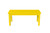 44" Yellow Solid Wood Rectangular Coffee Table