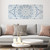 Homeroots Home Decor Shades of Blue Ornate Floral Wood Plank Wall Art, 19 x 45 Inches