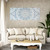 Homeroots Home Decor Shades of Blue Ornate Floral Wood Plank Wall Art, 19 x 45 Inches