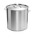 12" Silver Stainless Steel Stock Pot