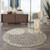 5’ Round Natural and Gray Indoor Outdoor Area Rug - 4512822799117