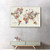 24" x 16" Fun Floral Map of the World Canvas Wall Art