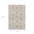 5' X 8' Ivory Copper And Gray Moroccan Washable Area Rug With UV Protection