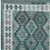 10' X 14' Pale Aqua And Ivory Tribal Washable Area Rug With UV Protection