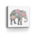 20" Floral Elephant Canvas Wall Art - 808230014800
