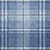 5' X 8' Navy Blue And Ivory Plaid Washable Area Rug With UV Protection