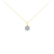 14 Karat White Gold 1 Carat Total Weight Brilliant Round-Cut Diamond 7 Stone Flower Pendant Necklace 
