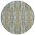 8' Green And Ivory Round Abstract Washable Indoor Outdoor Area Rug