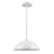 White Metal Hanging Light with Dome Shade
