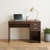 48" Espresso Wood Writing Desk With Two Drawers