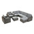 Grey Rattan Outdoor Sofa and Table Set