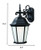 Matte Black Domed Hanging Lantern Wall Light
