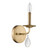 Homeroots Lighting Light Gold Wall Sconce With Crystal Accent