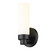 Homeroots Lighting Matte Black Wall Light With Narrow Frosted Glass Shade