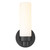 Homeroots Lighting Matte Black Wall Light With Narrow Frosted Glass Shade