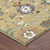 3' X 5' Gold And Copper Floral Medallion Washable Indoor Outdoor Area Rug