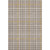 9' X 12' Brown Ivory And Gold Plaid Washable Area Rug With UV Protection