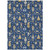 9' X 12' Navy Blue Gold Black And Gray Nutcracker Washable Indoor Outdoor Area Rug