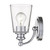 One Light Silver Glass Shade Wall Sconce - 808230013797