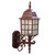 Dark Brown Window Pane Lantern Wall Sconce - 808230012202