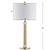 27" Gold Novelty Table Lamp With Drum Shade