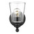 One Light Matte Black Glass Shade Wall Sconce - 808230013780