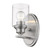 One Light Silver Wall Light with Clear Glass Shade - 808230013964