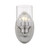 One Light Silver Wall Light with Clear Glass Shade - 808230013964