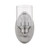 One Light Silver Wall Light with Clear Glass Shade - 808230013964