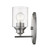 One Light Silver Wall Light with Clear Glass Shade - 808230013964