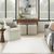 4' X 6' Ivory and Gray Abstract Washable Area Rug
