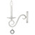 Modern Farmhouse Rustic White and Crystal Wall Sconce