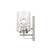 Silver Metal and Pebbled Glass Wall Sconce - 808230012790