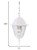 Distressed White Beveled Glass Outdoor Hanging Light
