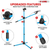 Mic Stand Floor Height 4Pcs Adjustable Tripod Microphone Stands