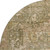 8' X 8' Fern Green Wheat And Copper Oriental Washable Round Rug With UV Protection