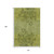 10' X 14' Olive Green And Gold Floral Washable Area Rug With UV Protection