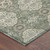 8' Green And Brown Round Floral Washable Indoor Outdoor Area Rug